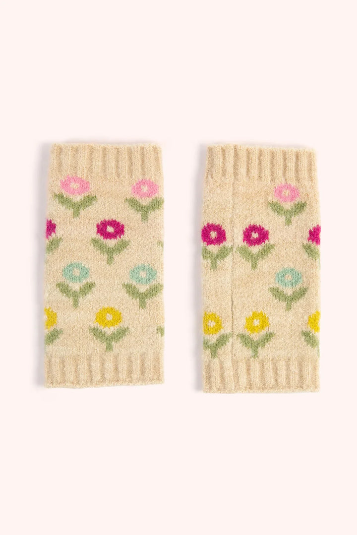 CREAM WILLOW WRIST WARMERS