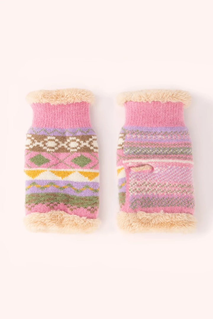 PASTEL KAYLA FAIR ISLE WRIST WARMERS