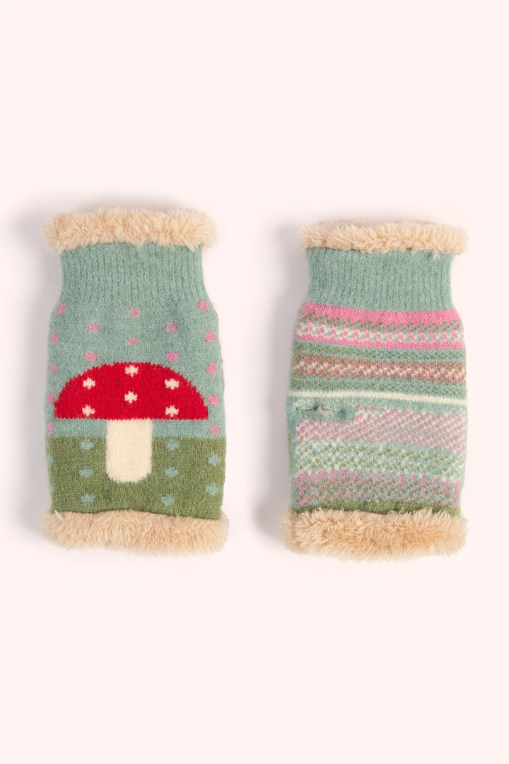 ICE TOADSTOOL WRIST WARMERS