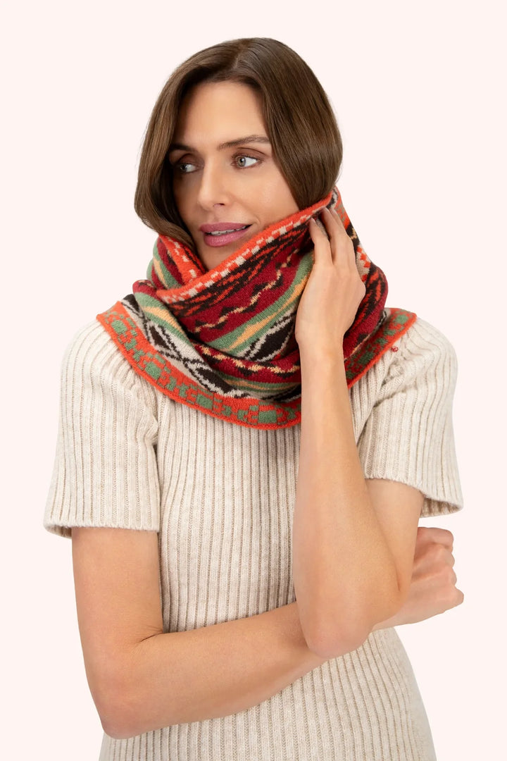 RUSSET KAYLA FAIR ISLE SNOOD