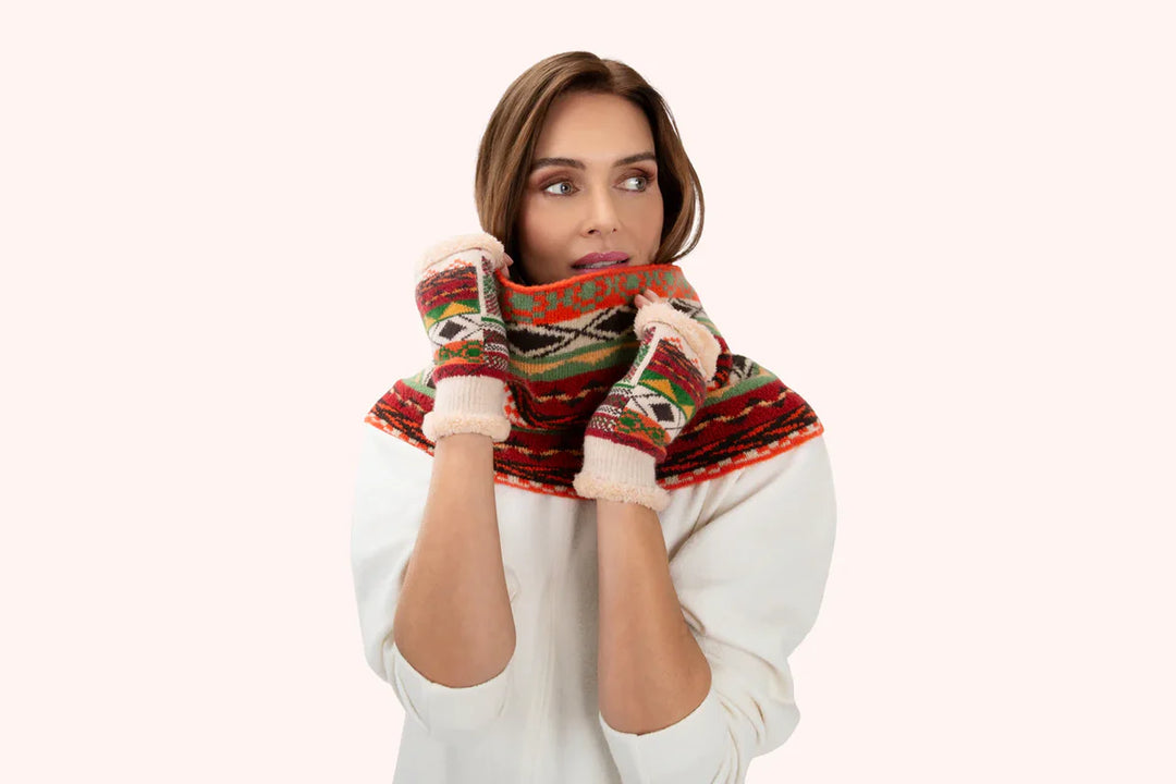 RUSSET KAYLA FAIR ISLE SNOOD