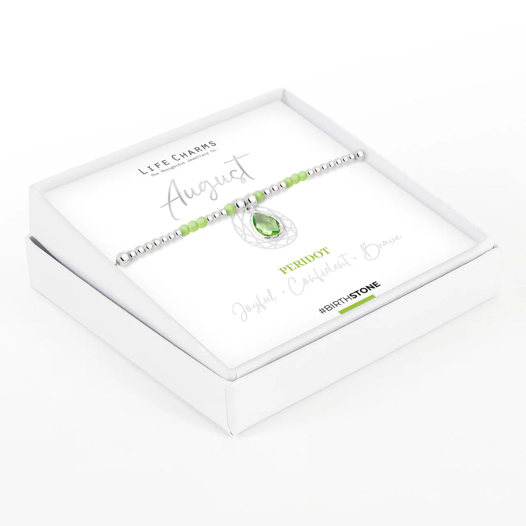 LIFE CHARMS AUGUST BIRTHSTONE BRACELET