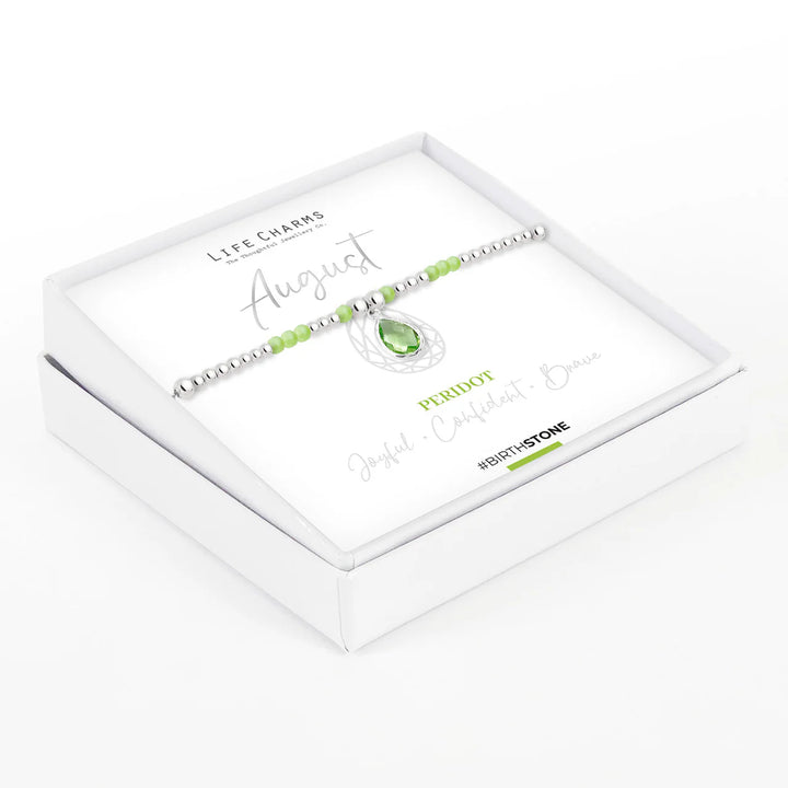 LIFE CHARMS AUGUST BIRTHSTONE BRACELET