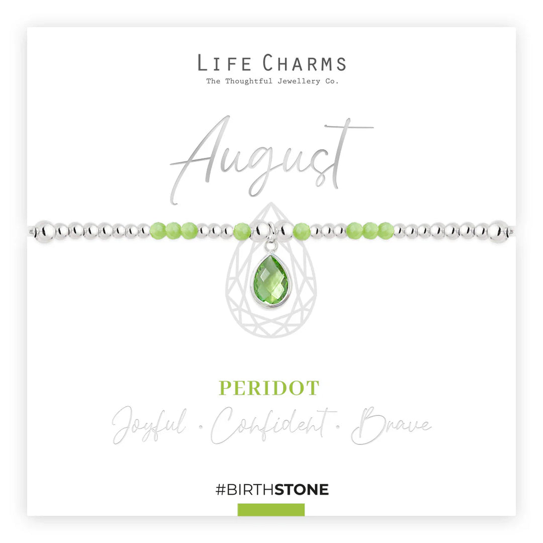 LIFE CHARMS AUGUST BIRTHSTONE BRACELET