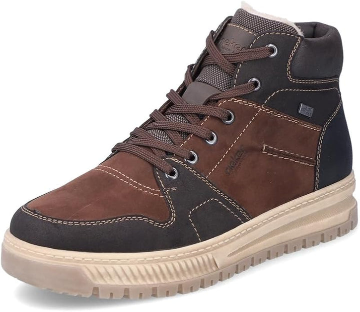 MENS BROWN COMBINATION EXTRA WIDE BOOT
