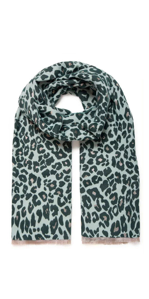 BLUE SURF MIX VILEOPARD SCARF