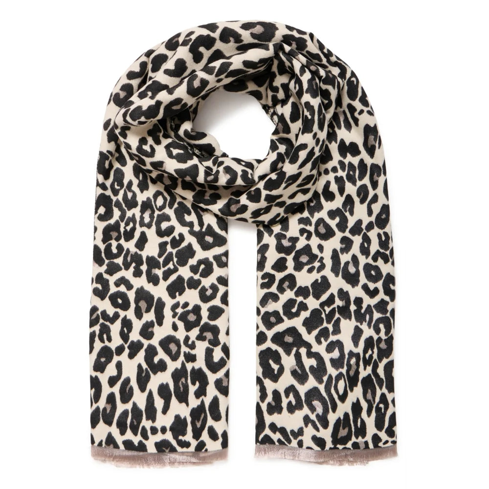 BLACK MIX VILEOPARD SCARF