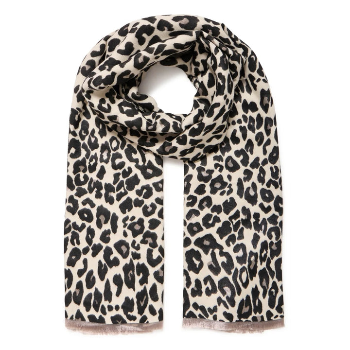 BLACK MIX VILEOPARD SCARF