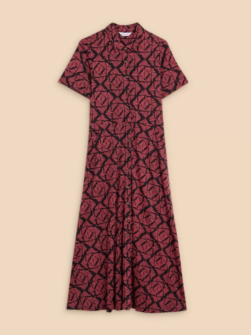 PINK PRINT RUA JERSEY SHIRT DRESS