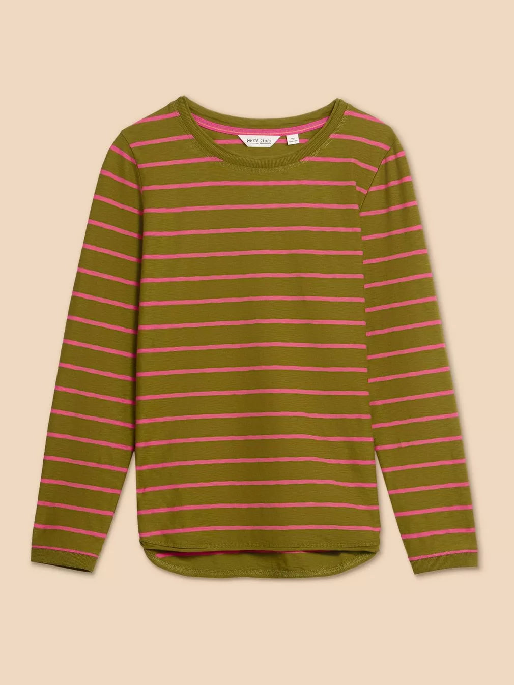 PINK MULTI STRIPE CLARA LONG SLEEVE TOP