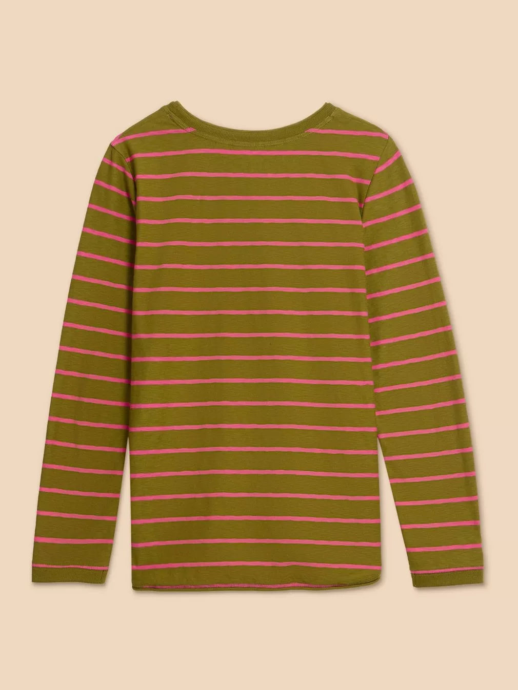 PINK MULTI STRIPE CLARA LONG SLEEVE TOP