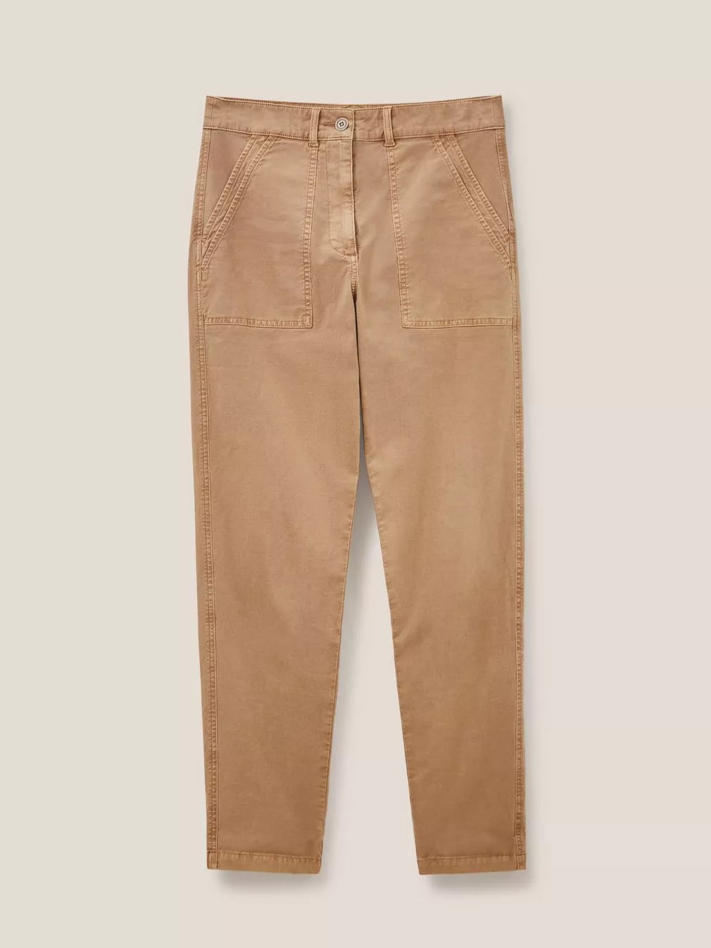 MID TAN TWISTER CHINO TROUSER