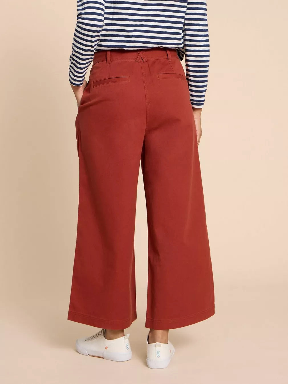 DARK RED SAMIRA WIDE LEG CROP TROUSER