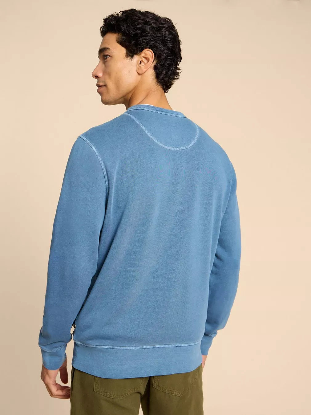 MID BLUE CREW NECK SWEAT