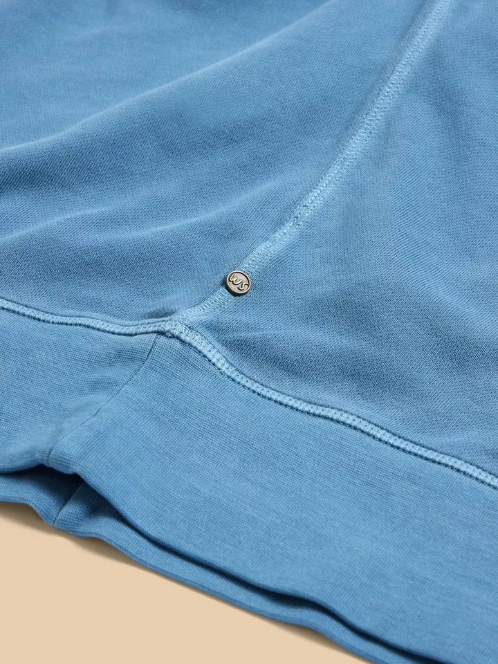 MID BLUE CREW NECK SWEAT