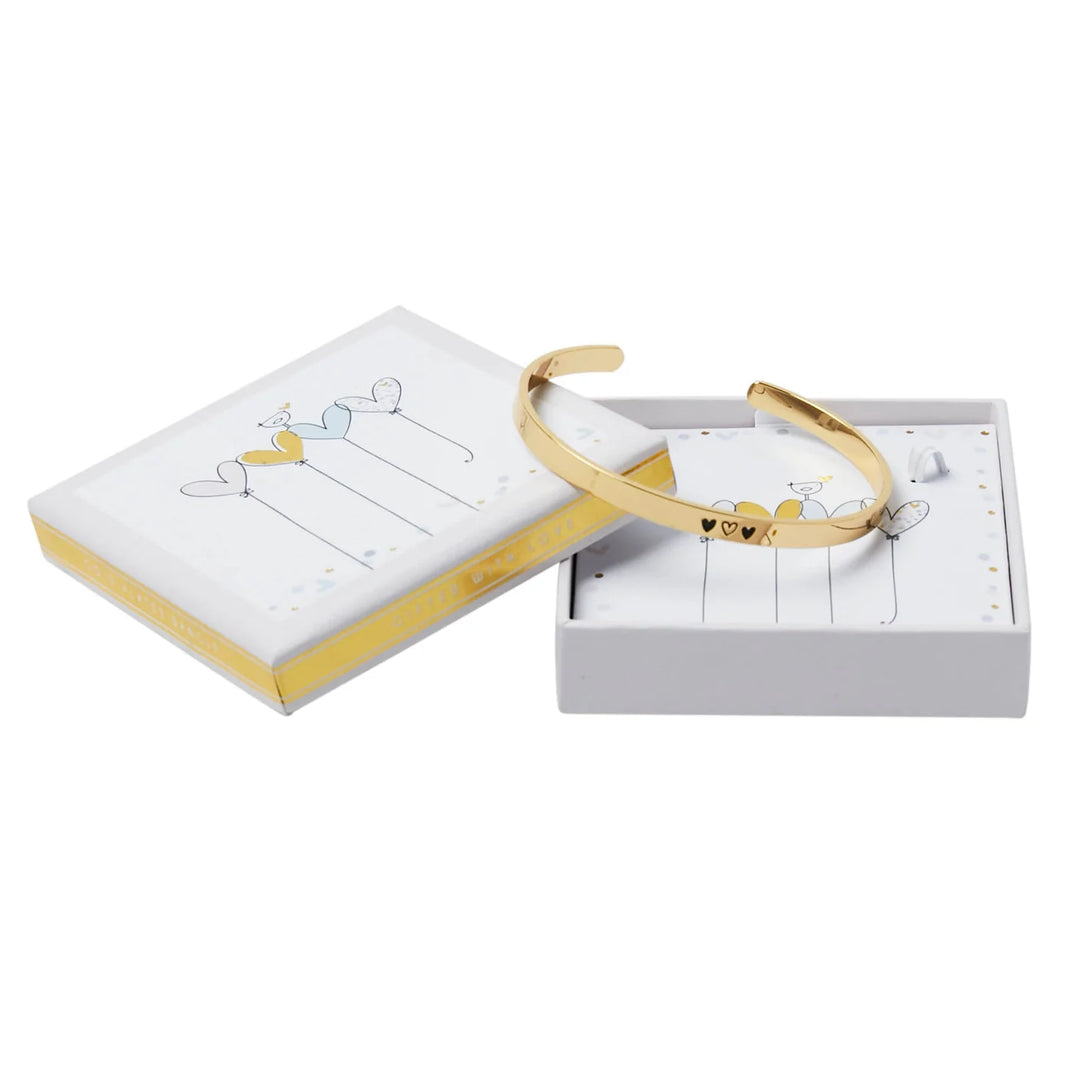 HEART BALLOONS GOLD BANGLE