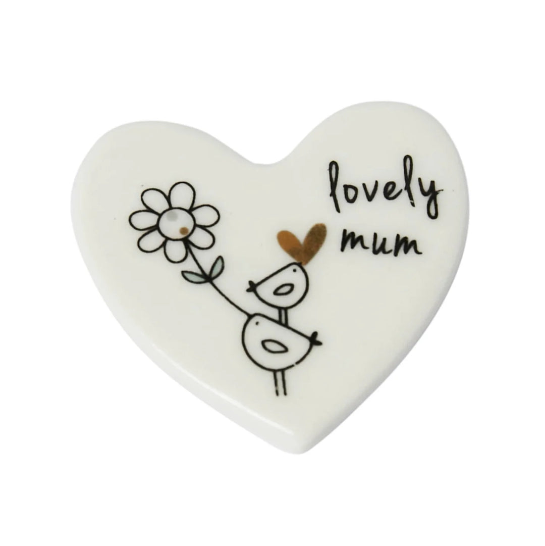 LOVELY MUM CERAMIC HEART TOKEN