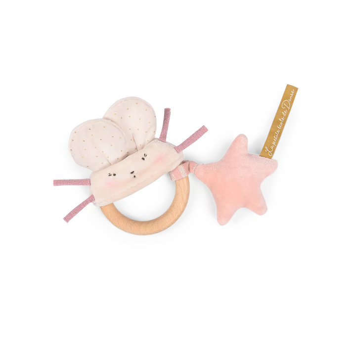 LA PETITE ECOLE DE DANSE PINK MOUSE RING RATTLE