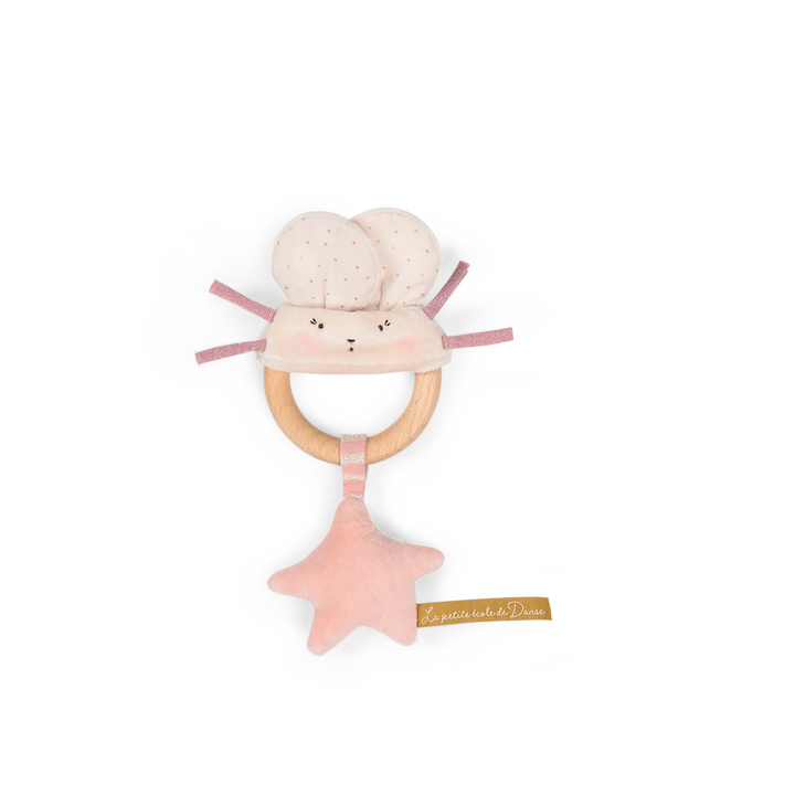 LA PETITE ECOLE DE DANSE PINK MOUSE RING RATTLE