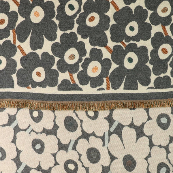 GREY MIX FLOWER JACQUARD SCRAF