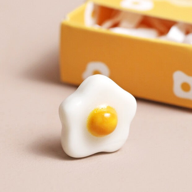 TINY MATCHBOX CERAMIC EGG TOKEN