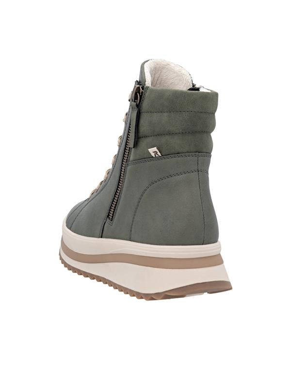 KHAKI GREEN LACE UP TRAINER BOOT