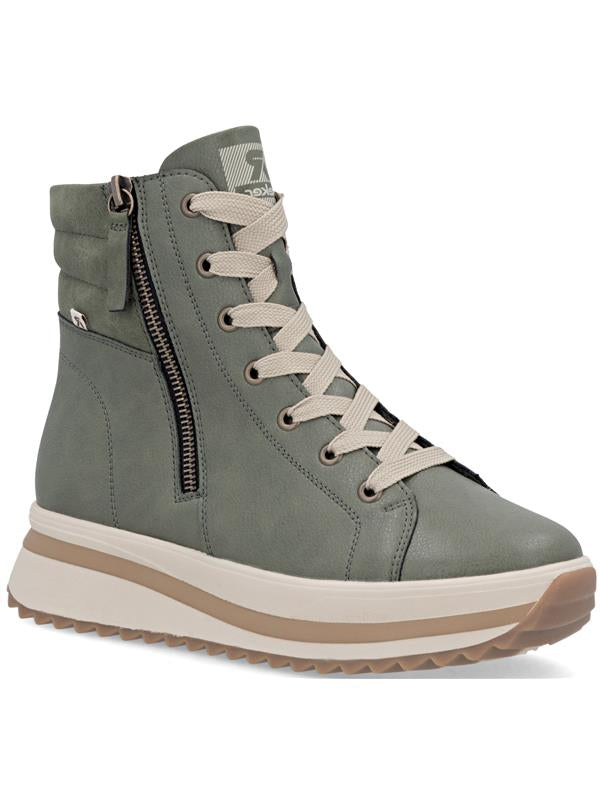 KHAKI GREEN LACE UP TRAINER BOOT