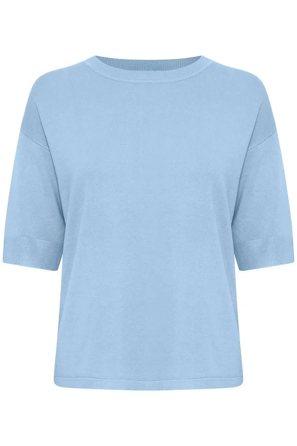 VISTA BLUE MORLA KNITTED T-SHIRT