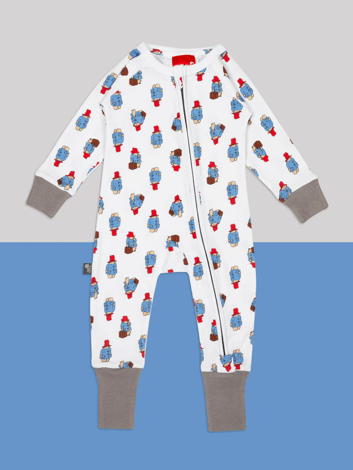 PADDINGTON LOVES TO TRAVEL ZIP UP ROMPER