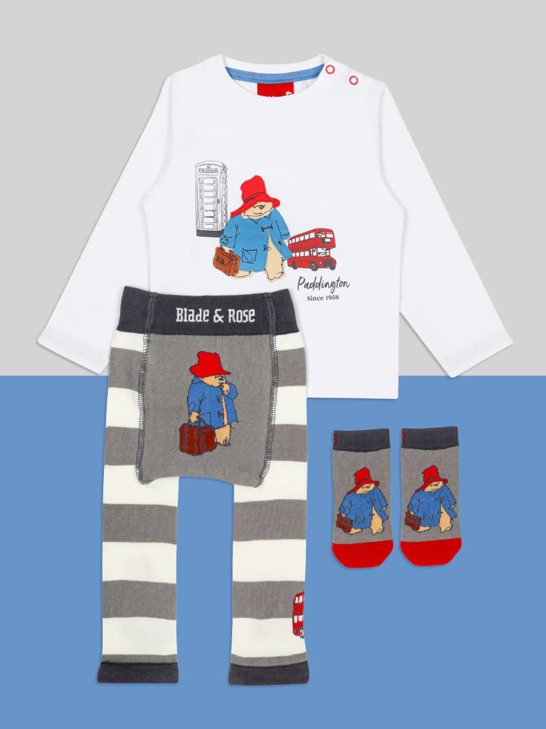 PADDINGTON LOVES TO TRAVEL TOP LEGGING & SOCK SET