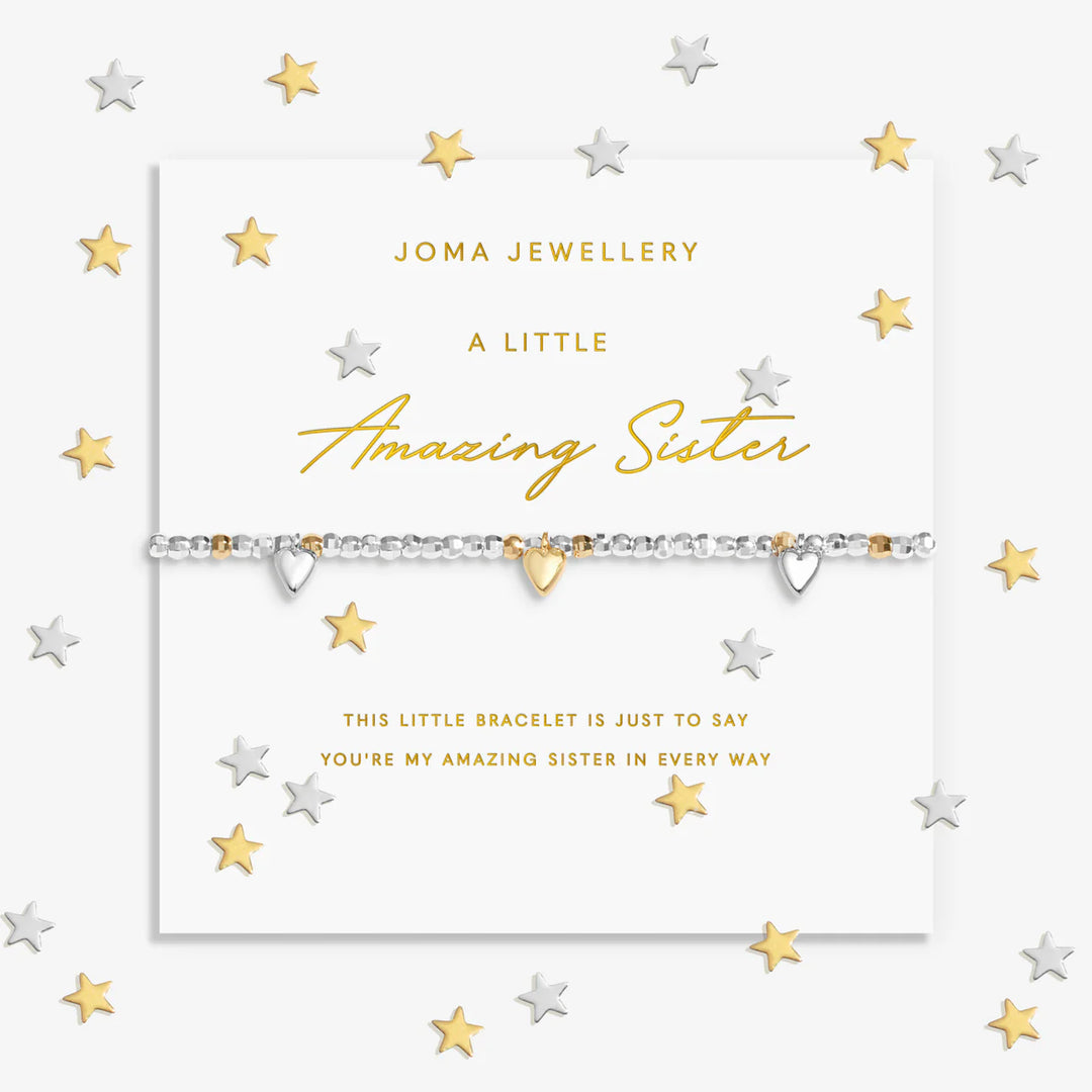 SPARKLE CONFETTI A LITTLE AMAZING SISTER BRACELET