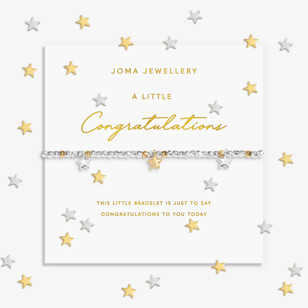 SPARKLE CONFETTI A LITTLE CONGRATULATIONS BRACELET