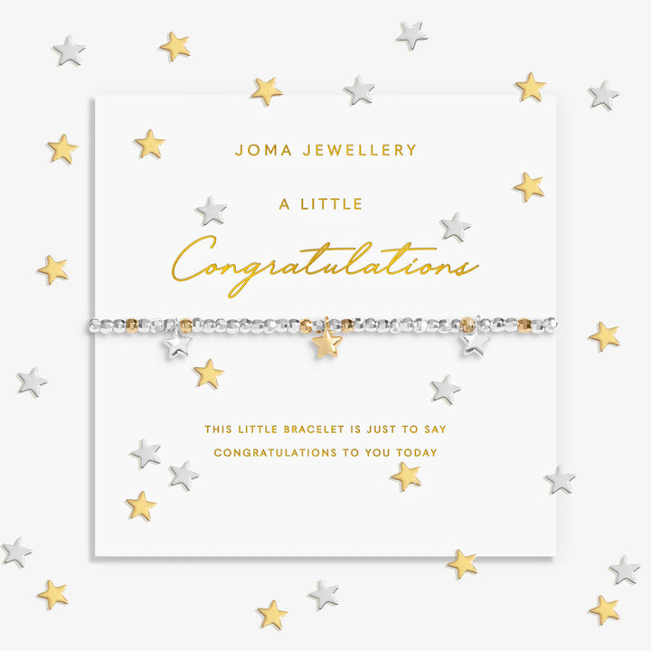 SPARKLE CONFETTI A LITTLE CONGRATULATIONS BRACELET
