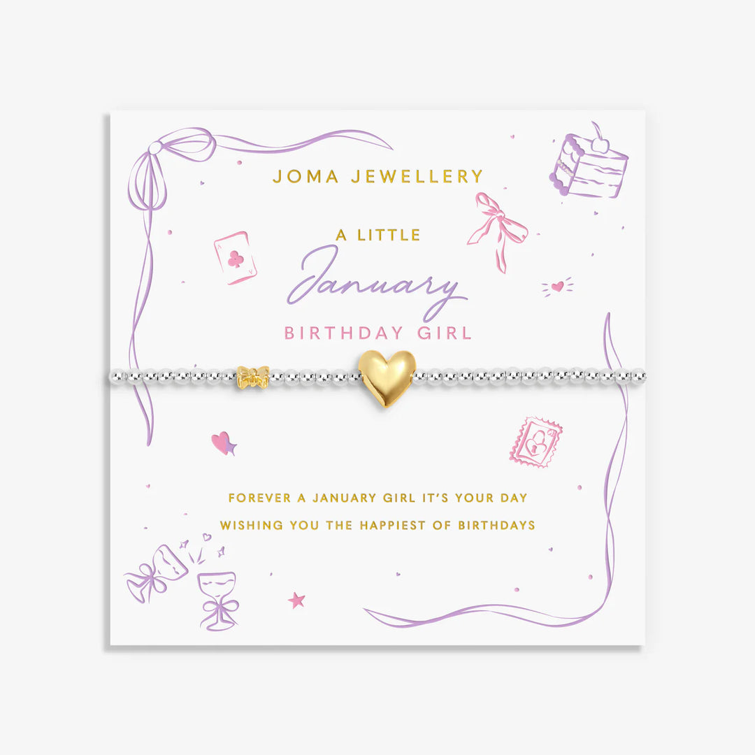BIRTH MONTH A LITTLE JANUARY BIRTHDAY GIRL BRACELET