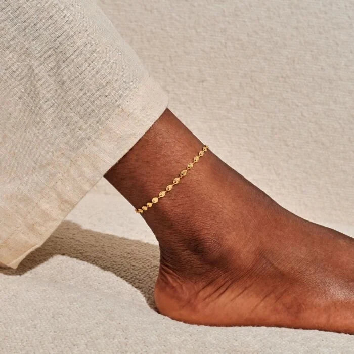 SPARKLE GOLD CRYSTAL PLATED ANKLET