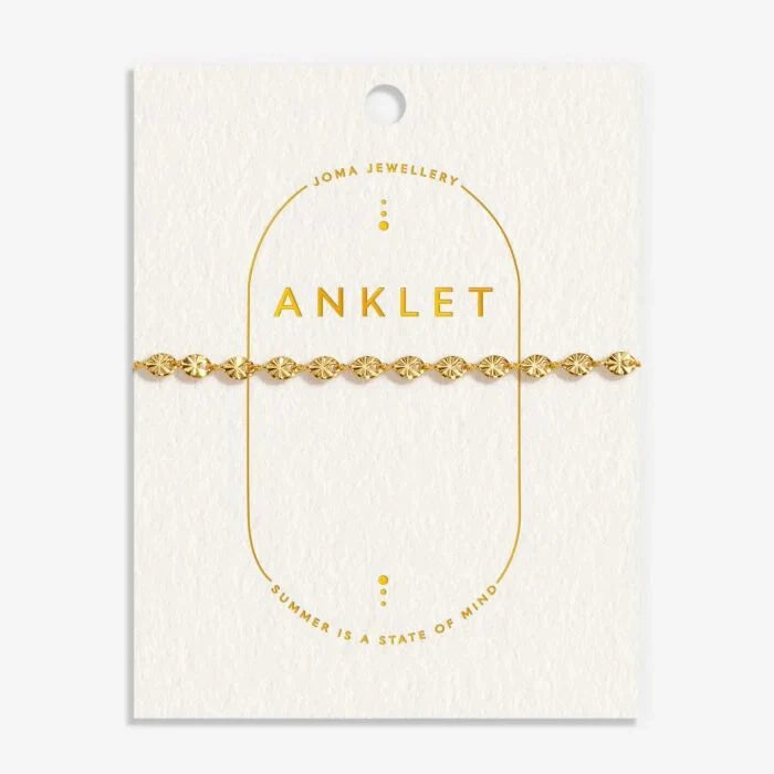 SPARKLE GOLD CRYSTAL PLATED ANKLET