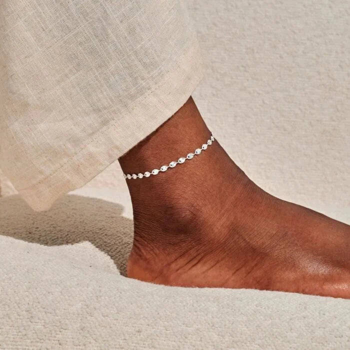 SPARKLE SILVER PLATED CRYSTAL ANKLET