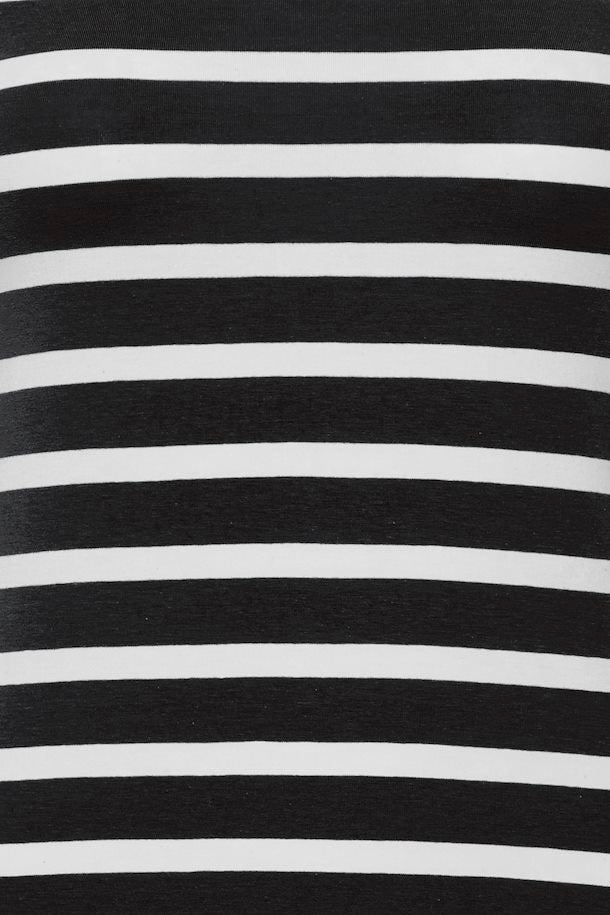 BLACK PAMILA STRIPE T-SHIRT