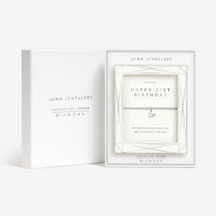 LABORATORY GROWN DIAMOND A LITTLE HAPPY 21ST BIRTHDAY BRACELET