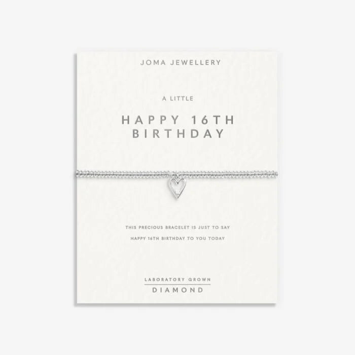 LABORATORY GROWN DIAMOND A LITTLE HAPPY 16TH BIRTHDAY BRACELET