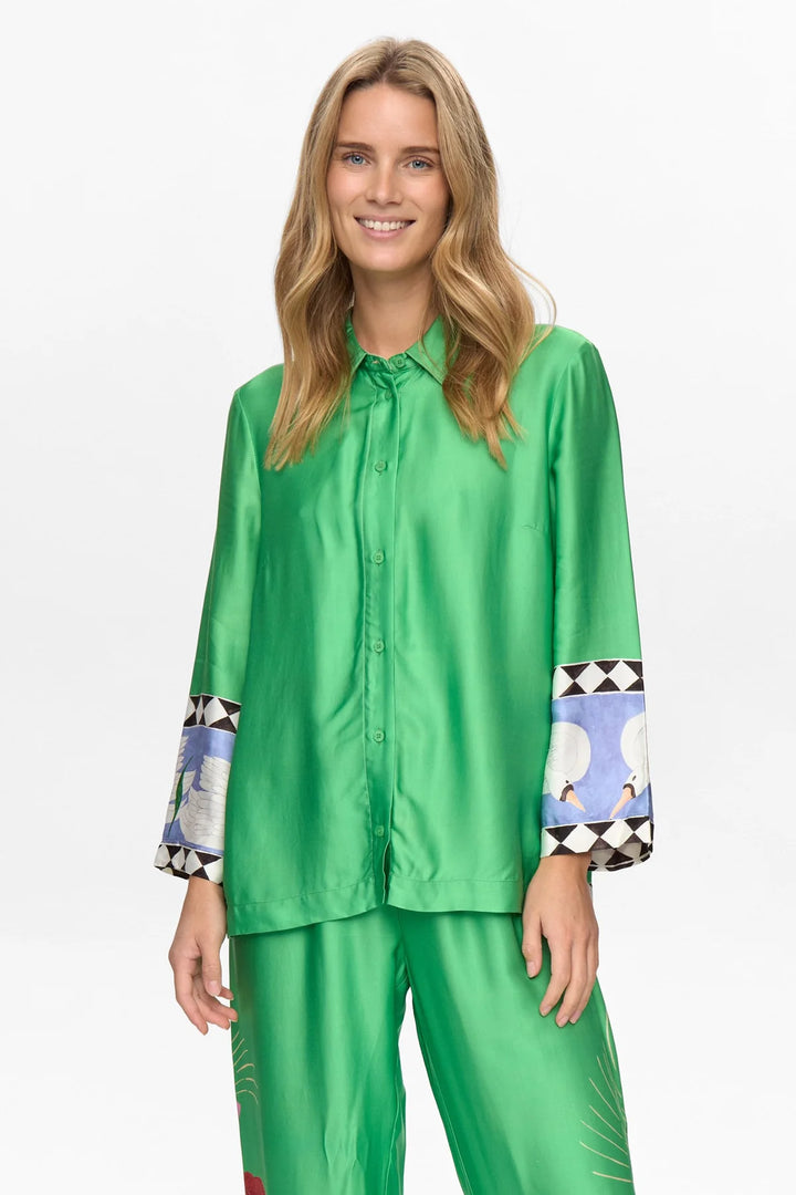 VIBRANT GREEN ADELINA SHIRT