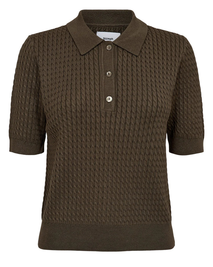 SEA TURTLE ALETTE POLO KNIT TOP