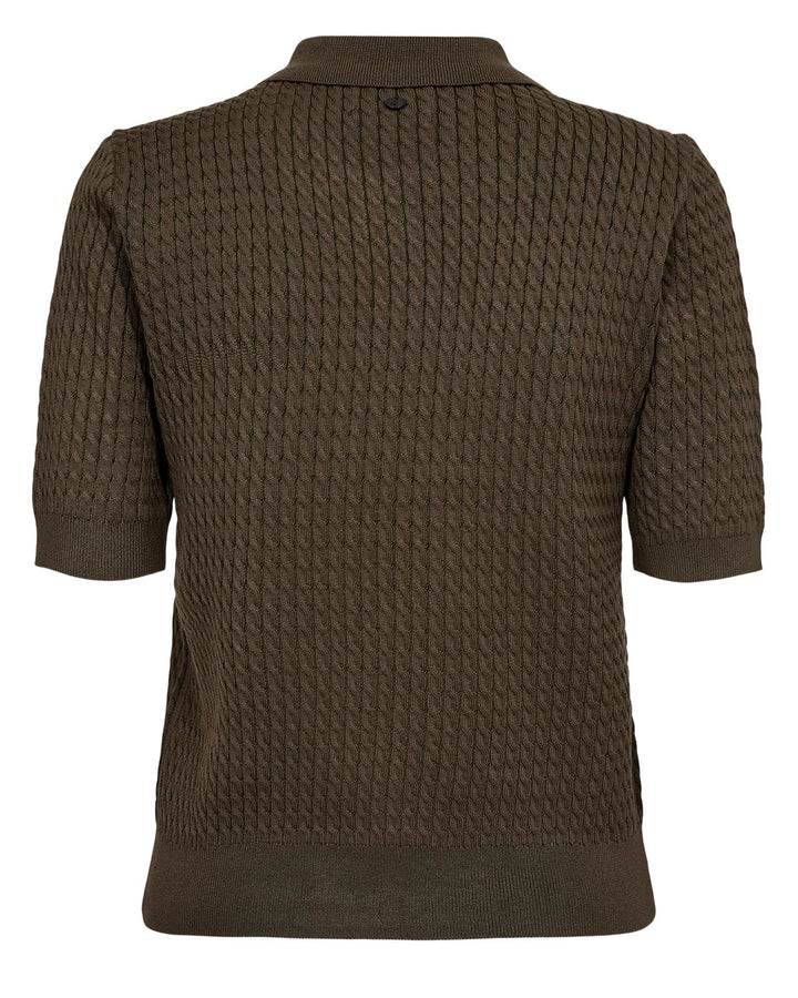 SEA TURTLE ALETTE POLO KNIT TOP