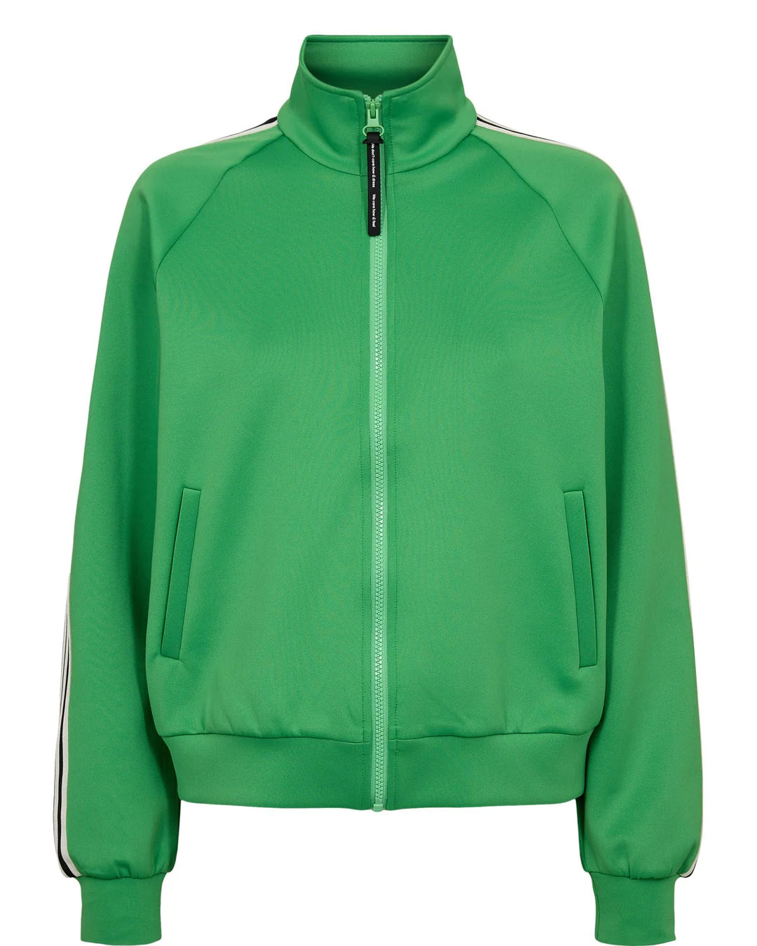 VIBRANT GREEN SENADA ZIP UP TOP