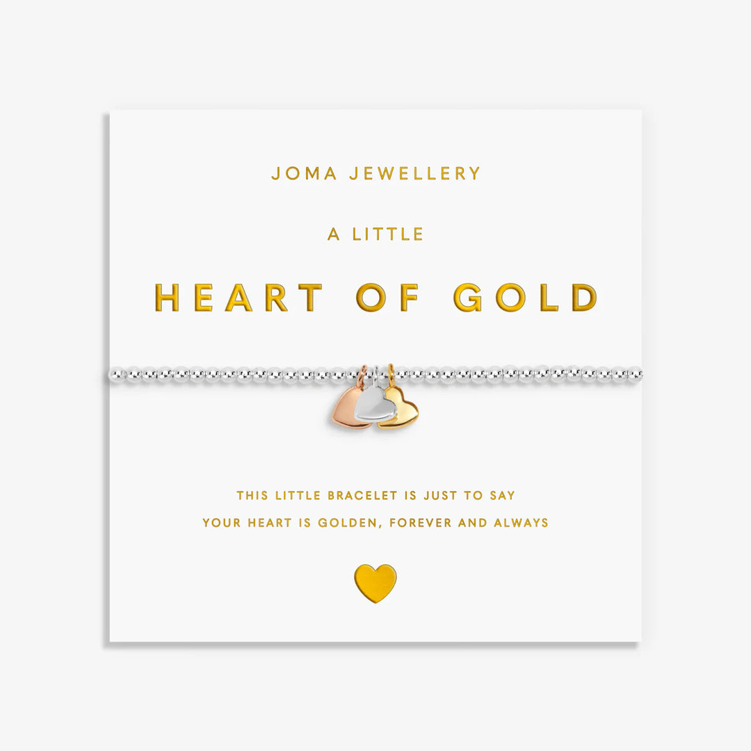 A LITTLE CHARMED MOMENTS HEART OF GOLD BRACELET