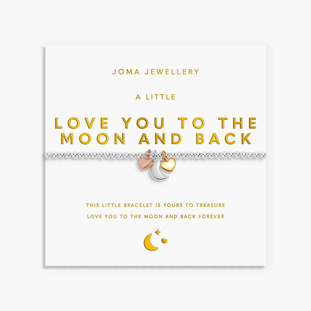 A LITTLE CHARMED MOMENTS LOVE YOU TO THE MOON AND BACK BRACELET