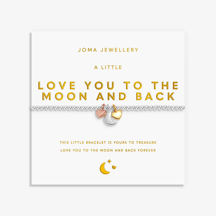 A LITTLE CHARMED MOMENTS LOVE YOU TO THE MOON AND BACK BRACELET