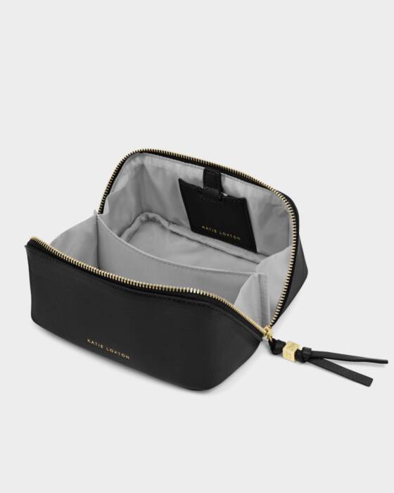 FOLD-OUT MIRROR MAKE UP BAG BLACK