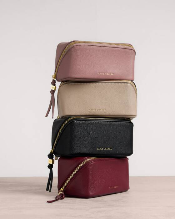 FOLD-OUT MIRROR MAKE UP BAG BLACK