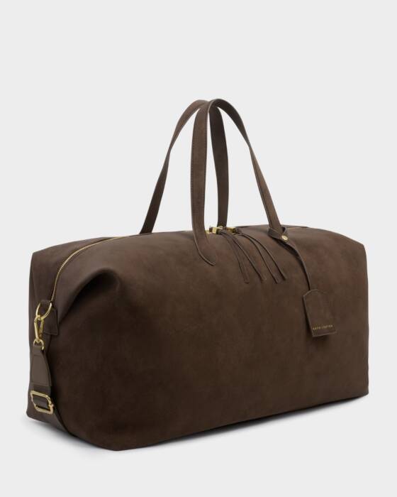 SOHO WEEKEND BAG CHOCOLATE WASHED SUEDETTE